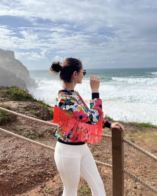 ANGELA FLORAL NEON CORAL PINK SPRING AWAKE