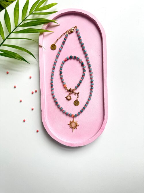 NECKLACE , SUN PENDANT, CORAL,  JADE, PINK QUARTZ,  NATURAL STONE JEWELRY, STONE NECKLACE , HANDMADE