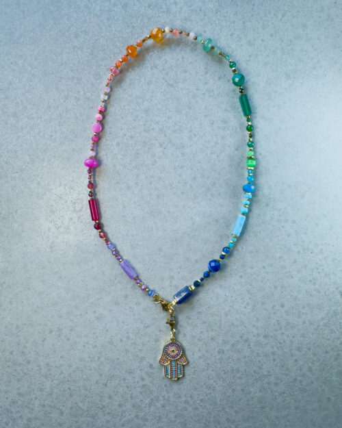 NECKLACE,  JADE, AGATE, LAPIS LAZURI , RUBY , FATIMA’S HAND, AMETHYST, CHALCEDONY,  NATURAL STONE JEWELLRY, STONE NECKLACE, HANDMADE