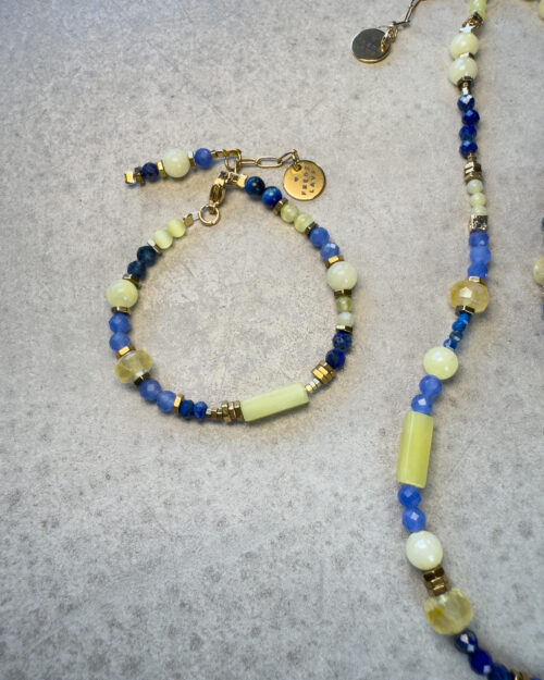 BRACELET, NATURAL STONE, CAT EYE, CITRINE, JADE, LAPIS AZURE, STANLESS STEEL, HEMATITE, HANDMADE