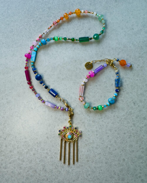 NECKLACE SET, JADE, AGATE, LAPIS LAZURI , RUBY , CAT EYE, AMETHYST, CHALCEDONY,  NATURAL STONE JEWELLRY, STONE NECKLACE, HANDMADE, SLOW FASHION BRAND